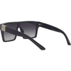 LOOSE CANNON Polarised Shield Square Sunglasses with Black Frame and Gradient Smoke Lens back left view