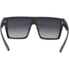 LOOSE CANNON Polarised Shield Square Sunglasses with Black Frame and Gradient Smoke Lens back view