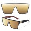 LOOSE CANNON Polarised Shield Square Sunglasses with Matt Black Frame and Gold Mirrored Lens measurements