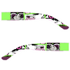 LOOSE CANNON Polarised Shield Square Sunglasses with White Frame and Purple Mirrored Lens inner print design