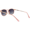 LOVE CHILD Polarised Round Sunglasses with Pink Frame and Smoke Lens left back view