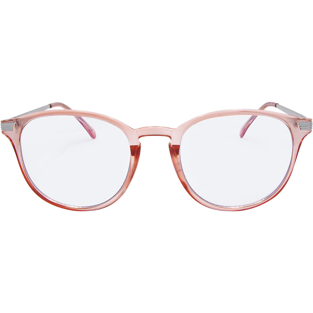 Love Child Pink Round Blue Light Glasses front view