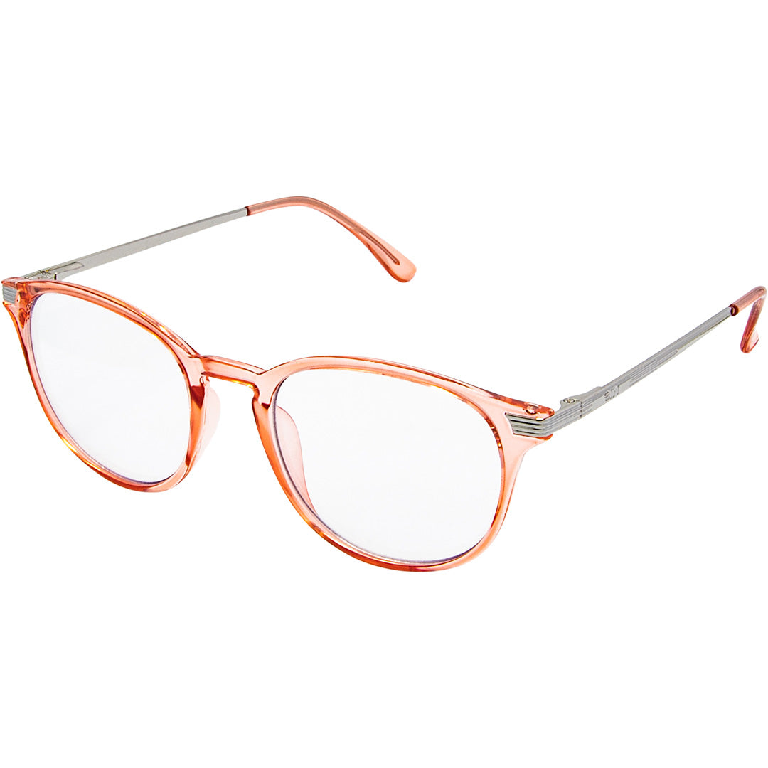 Love Child Pink Round Blue Light Glasses made of recycled plastic