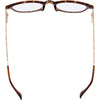 Love Child Round Blue Light Glasses with Brown Frame top view