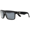 Peccant Polarised Rectangle Sunglasses with Black Frame front left side view