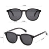 Risky Business Polarised Black Round Sunglasses with Blue Lens measurements