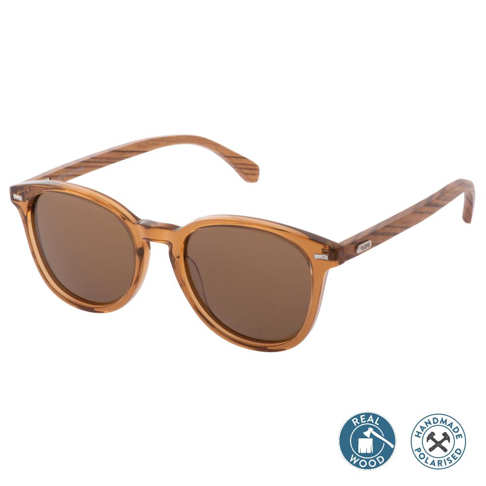 Risky Business Wood Sunglasses Caramel SIN Eyewear