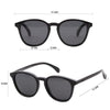 Risky Business Polarised Clear Frame Grey Round Sunglasses measurements