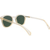 Risky Business Polarised Round Sunglasses with Clear Champagne Frame back left view