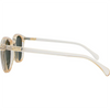 Risky Business Polarised Round Sunglasses with Clear Champagne Frame left view