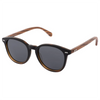 Risky Business Polarised Tortoise Shell Round Sunglasses made of wood temples