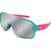 Rogue Polarised Pink Wrap Around Sunglasses made of an oversized mirrored shield