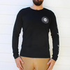 SIN Chasin the Sun Chest Print Black Long Sleeve T-Shirt made of 100% Cotton
