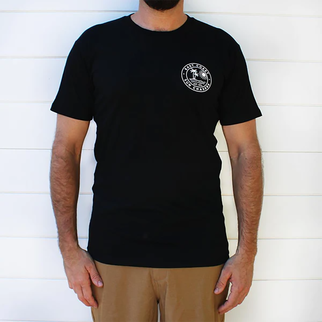 SIN East Coast Sun Chasers V2 Black T-Shirt made of 100% Cotton