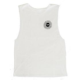 SIN East Coast White Muscle Shirt front view