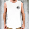 SIN East Coast White Muscle Shirt made of 100% Cotton