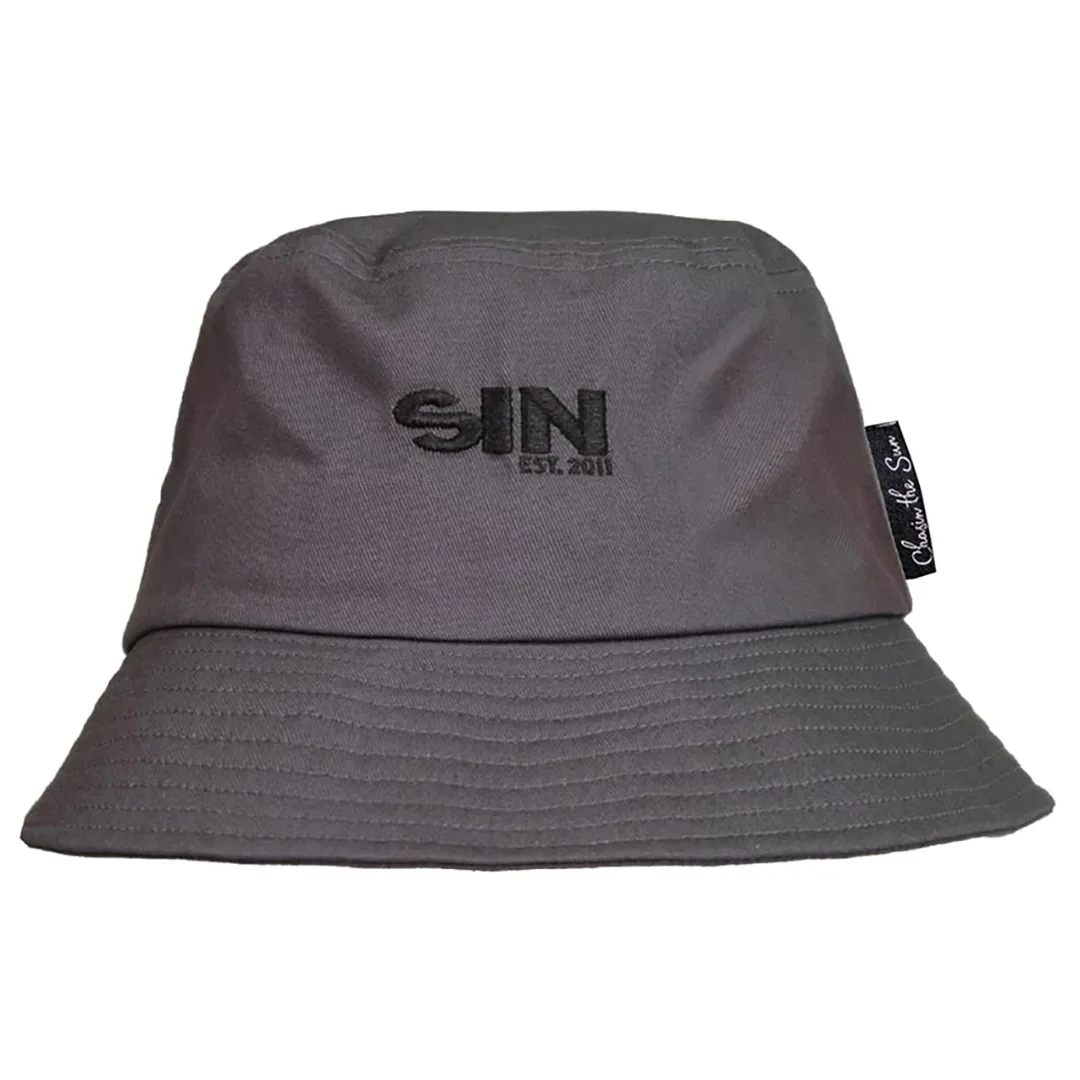 SIN Grey Bucket Hat made of cotton