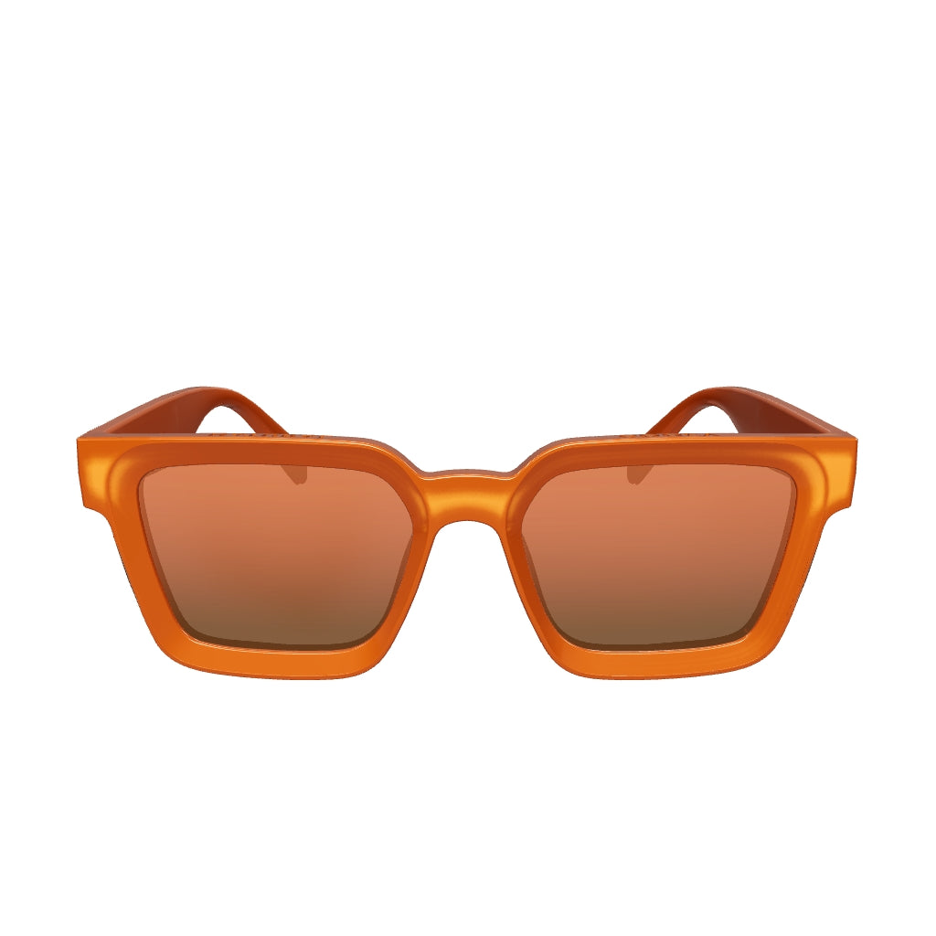 Topshelf Polarised Square Sunglasses with Brown Frame digital render