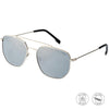 Maverick Silver Silver Metal Aviator Shaped Polarised Sunglasses