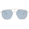 Maverick Silver Silver Metal Aviator Shaped Polarised Sunglasses