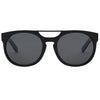 SWAGGER Polarised Black Round Wooden Sunglasses front view