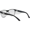 Safe & Sound Wrap Around Safety Glasses with Black Frame back left view