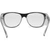 Safe & Sound Wrap Around Safety Glasses with Black Frame inside view