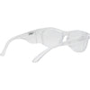 Safe & Sound Wrap Around Safety Glasses with Clear Frame back right view