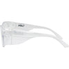 Safe & Sound Wrap Around Safety Glasses with Clear Frame left view
