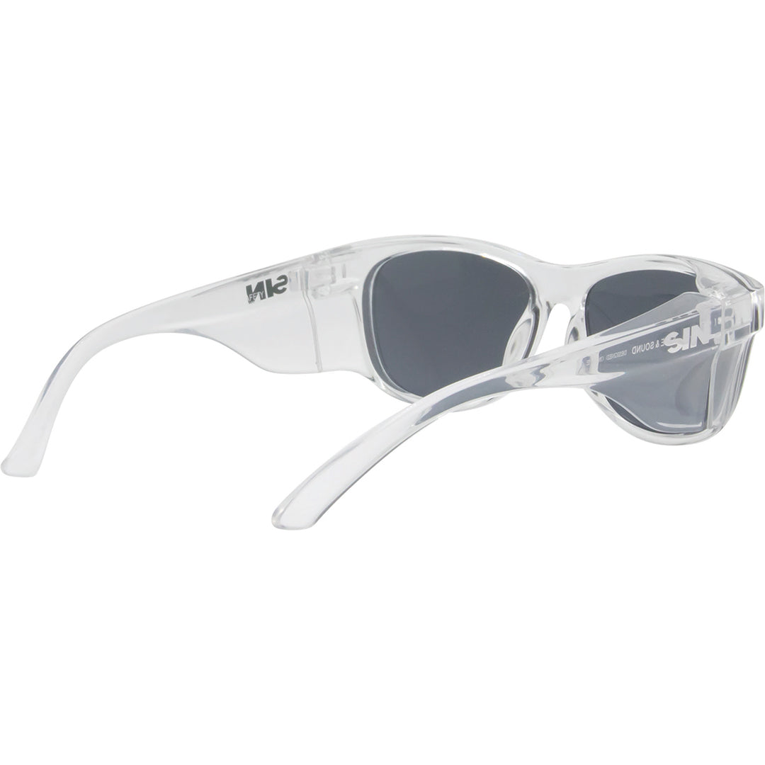 Safe & Sound Wrap Around Safety Sunglasses with Clear Frame back right view