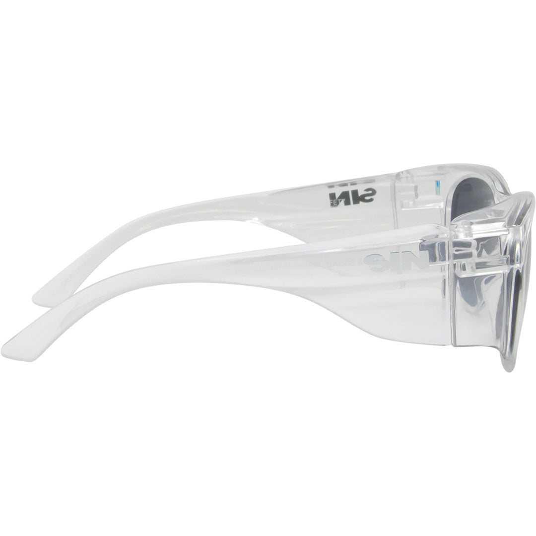 Safe & Sound Wrap Around Safety Sunglasses with Clear Frame right view