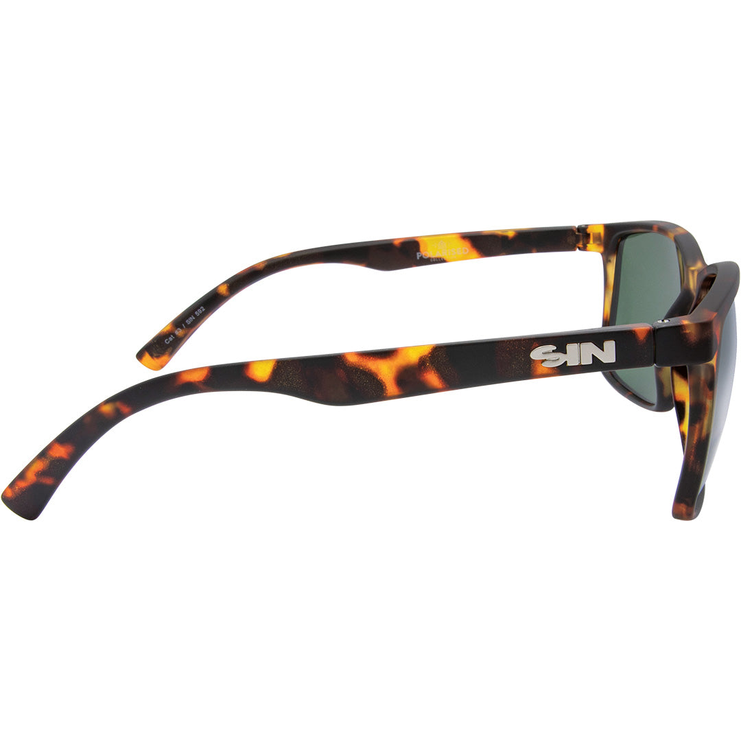 Skylark Polarised Rectangle Sunglasses with Tortoise Shell Frame right view