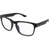 Spartan Black Rectangle Blue Light Glasses made of recycled plastic