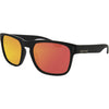 Spartan Polarised Matt Black Rectangle Sunglasses made with red mirrored lens
