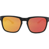 Spartan Polarised Matt Black Rectangle Sunglasses with red mirrored lens front view