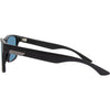 Spartan Polarised Matt Black Rectangle Sunglasses with red mirrored lens left view