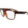 Spartan Rectangle Blue Light Glasses with Tortoise Shell Frame front left view