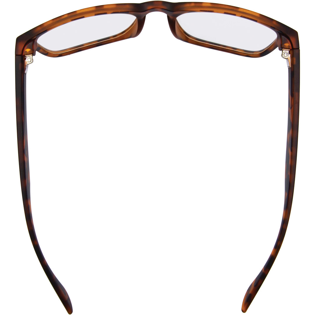 Spartan Rectangle Blue Light Glasses with Tortoise Shell Frame top view