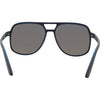 THE BOSS Polarised Aviator Sunglasses with Black Frame and Blue Mirrored Lens inside view