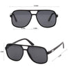 THE BOSS Polarised Aviator Sunglasses with Black Frame measurements