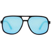 THE BOSS Polarised Blue Aviator Mirrored Sunglasses front view