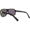 THE CARTEL Polarised Aviator Sunglasses with Black Frame and Green Mirrored Lens back left view