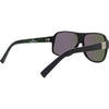 THE CARTEL Polarised Aviator Sunglasses with Black Frame and Green Mirrored Lens back right view