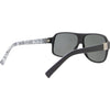 THE CARTEL Polarised Aviator Sunglasses with Black Frame and Silver Mirrored Lens back right view