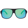 THE CARTEL Polarised Green Aviator Mirrored Sunglasses front view