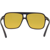THE DUKE Aviator Sunglasses with Brown Frame and Yellow lens inside view