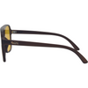 THE DUKE Aviator Sunglasses with Brown Frame and Yellow lens left view