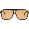 THE DUKE Aviator Sunglasses with Tortoise Shell Frame and Brown lens front view