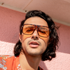 THE DUKE Tortoise Shell Aviator Sunglasses on a male model