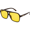 THE DUKE Yellow Aviator Sunglasses made of recycled plastic